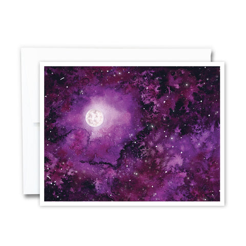 Full Moon Night Sky Greeting Card